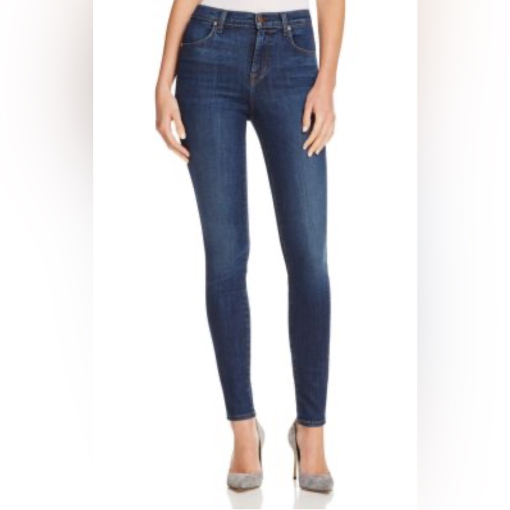 EUC J Brand Maria High Rise Skinny Jeans Size 29. Fleeting Dark Blue wash